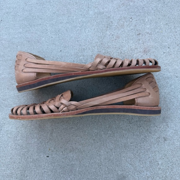 Nisolo Tan Leather Woven Huarache Sandals Women’s Size 7.5 - Picture 4 of 7